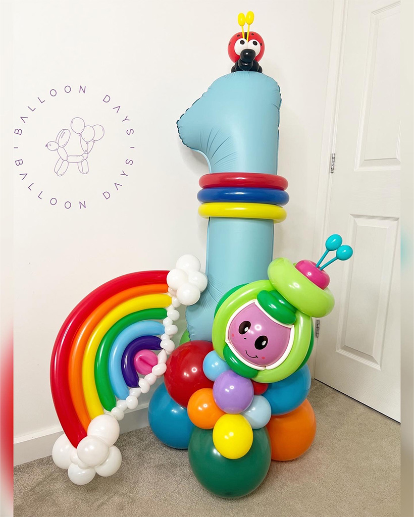 A handmade Balloon Days display