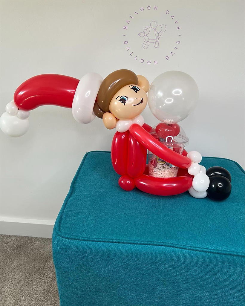 A colourful bespoke balloon creation
