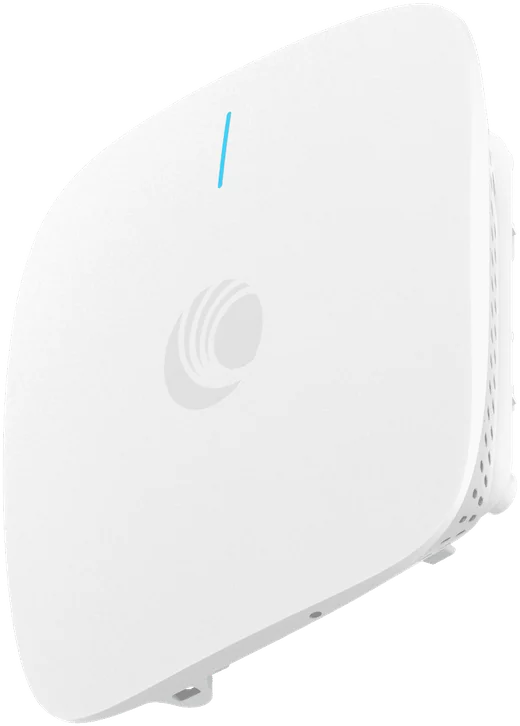 Cambium XV2-21X access point at an angle, its mounting bracket visible along the back edge.