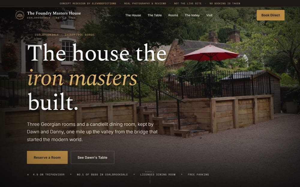 Foundry Master's House website, Guest house
