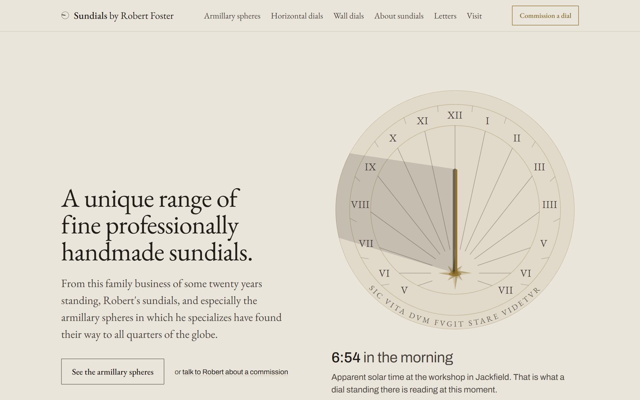 Sundials by Robert Foster website, New build