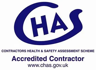 CHAS Accredited Contractor: the Contractors Health and Safety Assessment Scheme mark