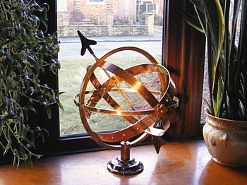 A Mandala armillary placed in a conservatory.