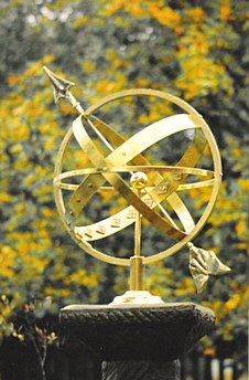 The 15 inch all-brass Solstice armillary sphere.
