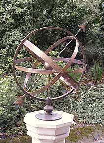 Another view of the Solstice armillary sphere as shown in the catalogue.