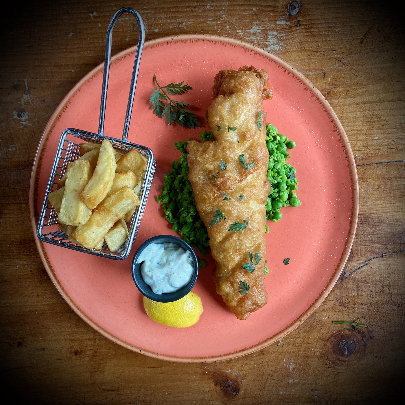 A freshly plated main course