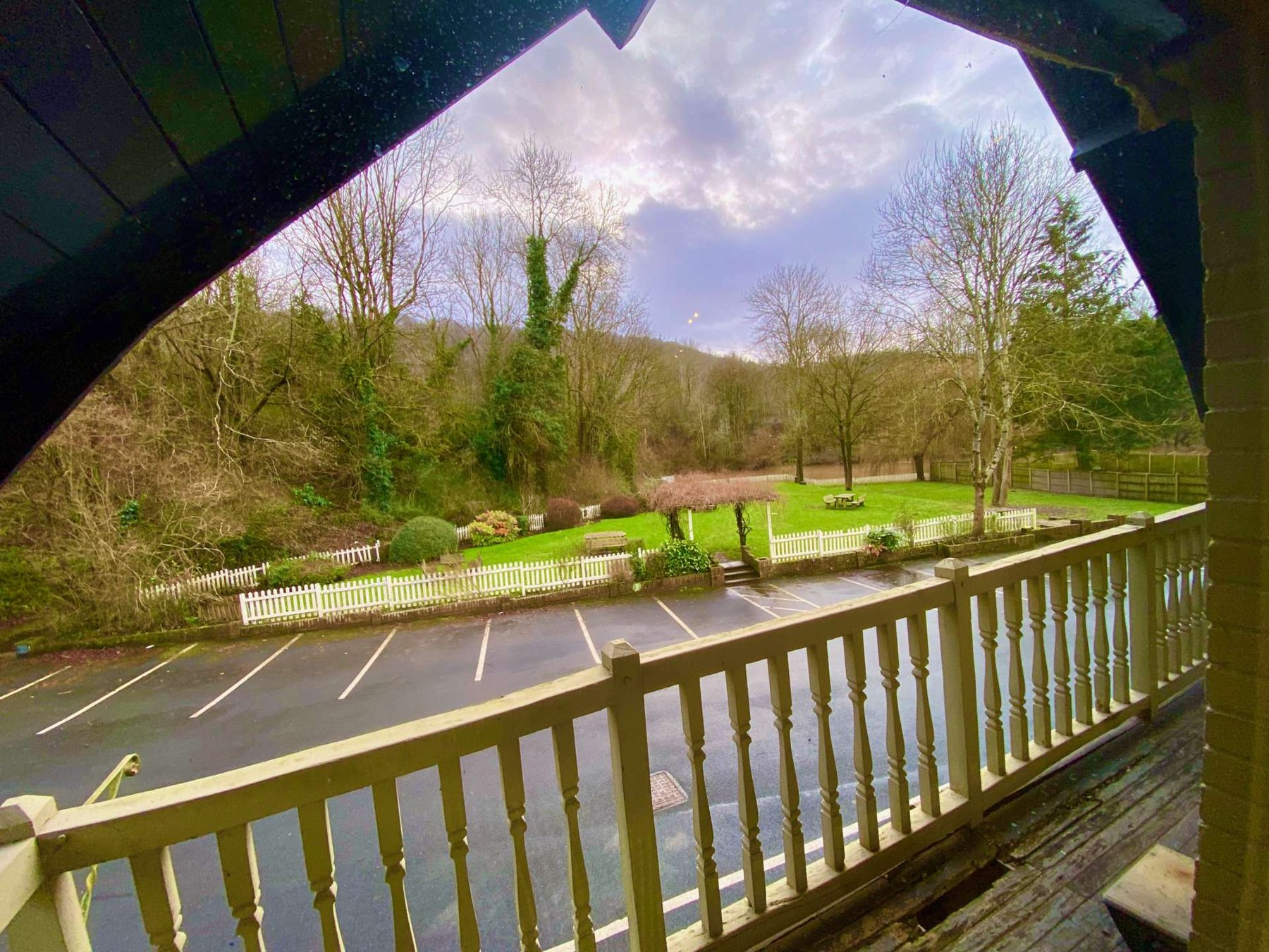 The wooded River Severn gorge seen from the garden