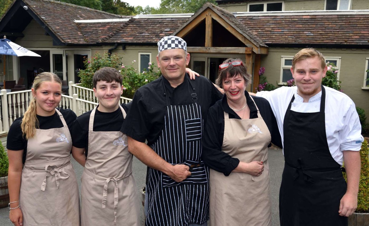 The team at The Water Rat, Ironbridge, ready to welcome guests